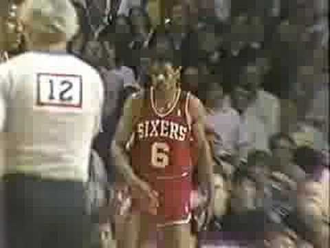 Last minutes of Julius Erving's NBA career