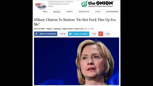 'The Onion' mocks Hillary Clinton_ Limbaugh raves
