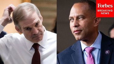 Forbes Magazine_ BREAKING_ Hakeem Jeffries Holds A Press Briefing After Jim Jordan's 3rd Bid For Spe