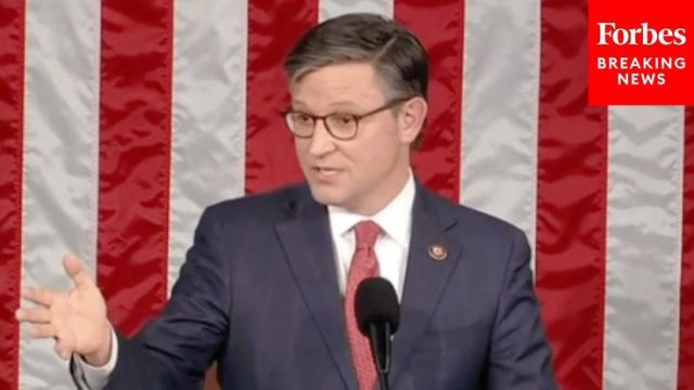 JUST IN_ Mike Johnson Delivers First Remarks As Speaker Of The House